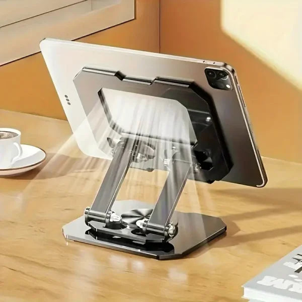 Tablet & Mobile Stand Adjustable, Foldable, And Portable Desk Mount With Cooling