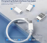 ( 5 In 1 ) Data Cable Set All Solutions In One | Data Cable Set 60w Fast Charging – Random Color