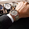 POEDAGAR 9898 Original Quartz Movement Three Pointers Fashion Wristwatch Luxury Luminous Hands Water Resistant for Men's Watches