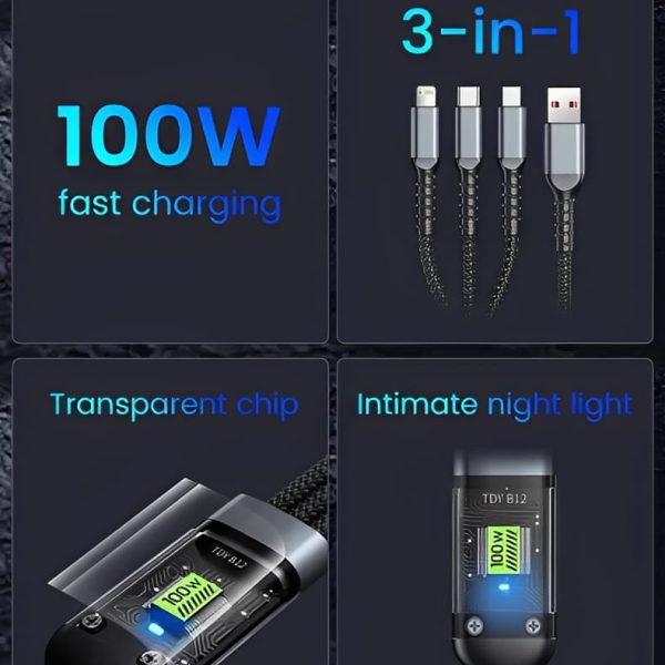 Gamen 3 In 1 Fast Charging Cable