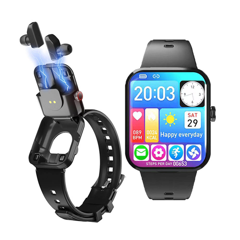 Relogio Smartwatch V22 Touch Button Activate Voice Assistant RTC Time Set Earphone Watch
