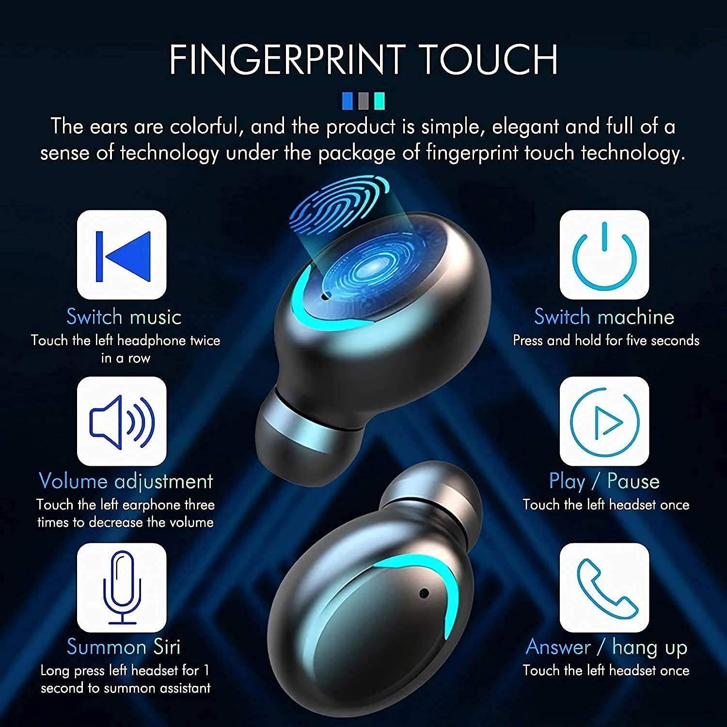 TWS F9 Earbuds Earphone BT 5.0 Wireless Hifi Stereo Audifono Auriculares Waterproof in Ear Headsets F9-5C