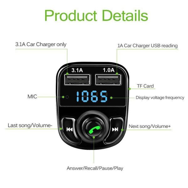 Multifunctional Car Mp3 Player X8 | Car Wireless Fm Transmitter